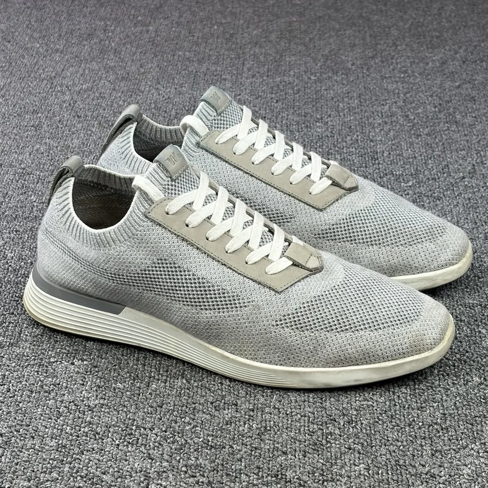 Wolf & Shepherd Supreme Knit Derby Soft Shoes Comfort Mens Size 10 M Gray White